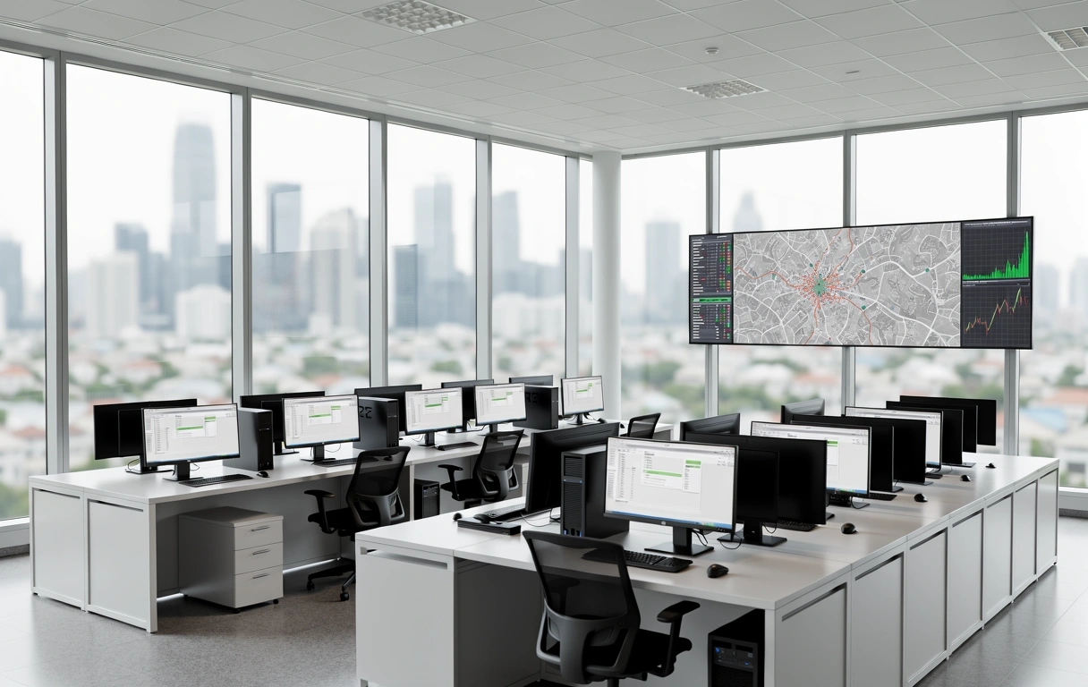 Market intelligence center showing regional data nodes